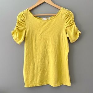 Anthropologie | 9-H15 STCL Ruched Sleeve Tee